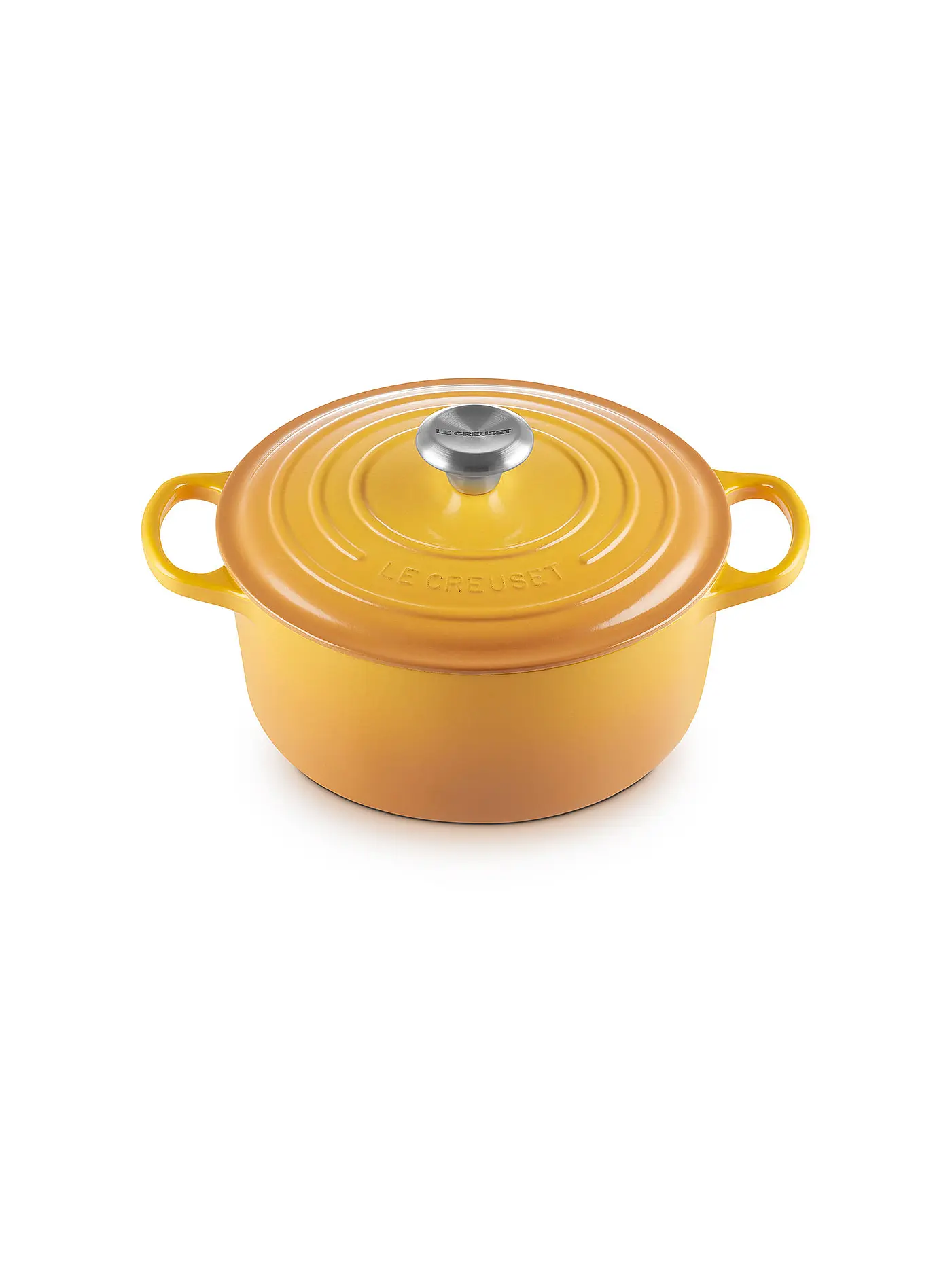 LE CREUSET | Bräter rund 24cm/4,2l SIGNATURE Azure | gelb